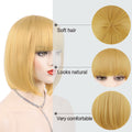 Ins Hot Bob Wigs with Bangs 12 Inch Short Straight Bob Wigs Colorful Synthetic Cosplay Daily Party Wig