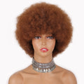 Afro Kinky Curly Wig Short Orange Fluffy Wigs with Bangs