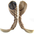 Hand-woven twist braid fishtail braid diagonal bangs