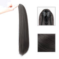 Synthetic Long Straight Ponytail Hair Extensions Brown Wigs For Women Heat Reistan Pony Tail Fake Hair Claw Clip In Ponytail