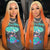 Ins Hot Long Blonde Orange Cosplay Mini Lace Wigs