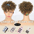 Curly Wigs with Bangs Curly   Head Wrap Multicolor Scarf Wigs
