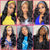 Natural Black Body Wave Wigs with Turban 26''