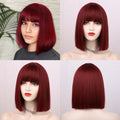 16 Colors Short  Bob Wigs with Bangs
