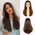 Ins Hot Women's Middle Part Long Curly Hair Big Wave Before Lace Wig For Daily Use