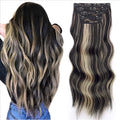 4pcs/set Long Wavy Hair Extensions Clip In Hair Extensions