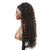 Afro Curly Long Brown Natural Water Wave Wig with Headband