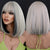 Platinum Short Hair Pick Dyed Black Short Straight Hair Wig Head Set Suitable For Party Use