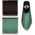 Long Straight Hair Pick Dye Baseball Cap Removable Wig