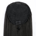 One-Piece Long Straight Hair Drawstring Ponytail Stretch Net Hair Extension Piece