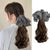 Claw Clip Ponytail Hair Extensions long Wave hair Natural bow Tail False Hair