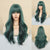 Bangs Long Curly Hair Seaweed Green Natural Fluffy Wig Suitable For Party Use
