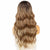 Long Wavy Middle Part Hair Ombre Brown Blonde Red Wigs
