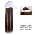 Wigyy White Baseball Cap Adjustable Long Straight Hair a Variety Of Colors