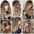 Ins Hot Long Curly Wavy Synthetic Hair Wigs with Bangs