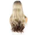 Women's Medium Parted Long Hair With Big Wavy Curls Before Lace