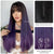 Ins Hot Gradient Color Long Straight Hair With Natural Air Bangs For Parties
