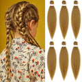 Top Long Yaki Straight Ponytail Colorful Braids Ponytail Extensions for Chlid/Women Cosplay Daily Used 6 pack Hair