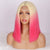 Ins Hot Ombre Blonde Pink Bob Mini Lace Wigs