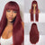 Ins Hot Long Straight  Wigs with Bangs for Women Orange/Black/White Wig Cosplay