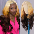 Long Body Wave Wigs for Women Blonde Yellow Brown Orange Wig