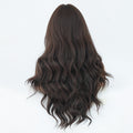 Women Bangs Layered Long Curly Hair Gradient Color Wig For Daily Use