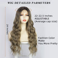 Ins Hot Brown Mixed Blonde Long Wavy Mini Lace Front Wigs