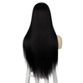 24" Brazilian Black Straight Mini Lace Front Wig