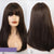 Long Straight Wine Red Wig With Bangs