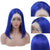 Blue Straight Bob Lace Front Human Hair Wigs