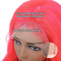 Straight Pink Lace Front Human Hair Wig