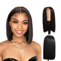 Water Wave Bob Lace Front Human Hair Wigs