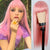Halloween Pink Long Straight Wig