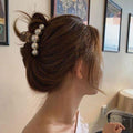 Ruoshui Woman Classic Big Pearl Hair Claws Fashion Hair Clips Crab Girls Hair Accessories Hairpins Female Ornament Hairgrip