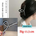 14 Styles Big Pearls Hair Clip Claws Oversize Small Makeup Thick Hair Accessories for Women Korean Black White Barrette 2022 New